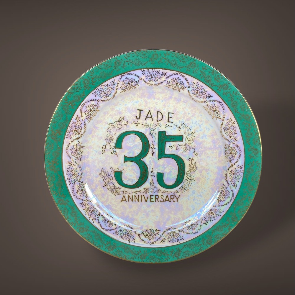 Norcrest Jade 35th Anniversary Plate Fine‎ China Japan Midcentury Vintage